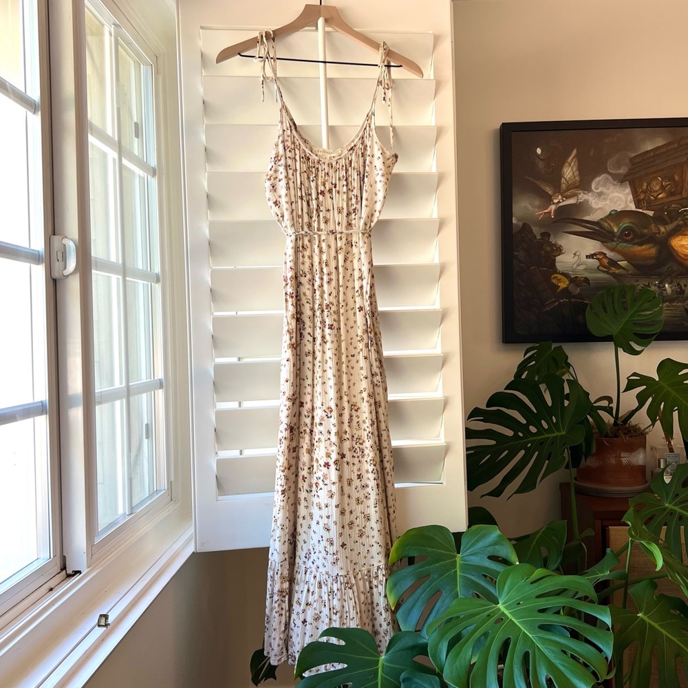Lovestitch Ivory floral maxi prairie dress